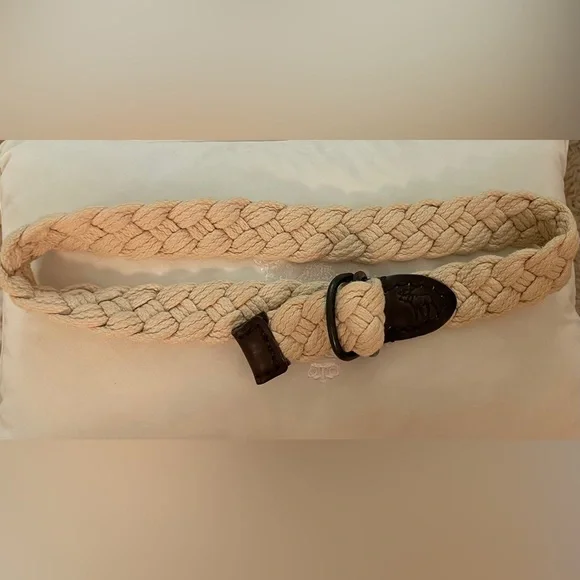 Y2K Vintage Abercrombie & Fitch Rope Braided Belt Moose S/ M New - Picture 8 of 12